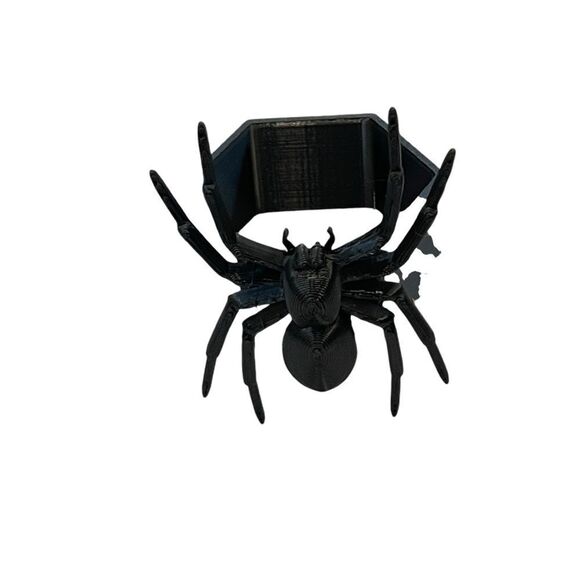 Hallowe'en Spooky Black Hexagon Spider Napkin Rings – Set of 20 - Picture 6 of 8